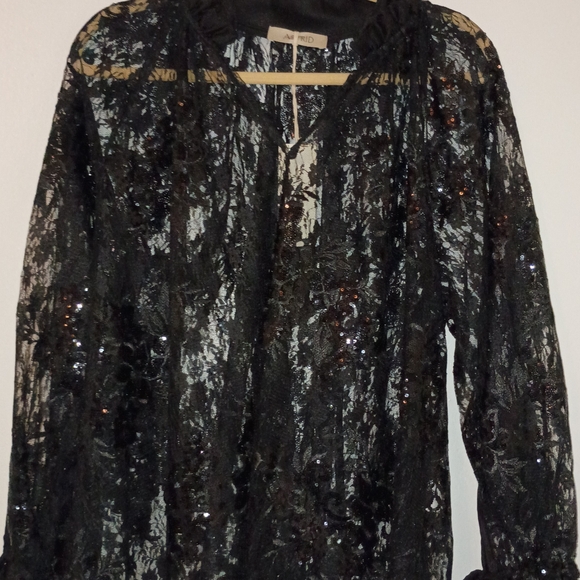 Astrid Tops - Elegant Astrid Black Lace Blouse